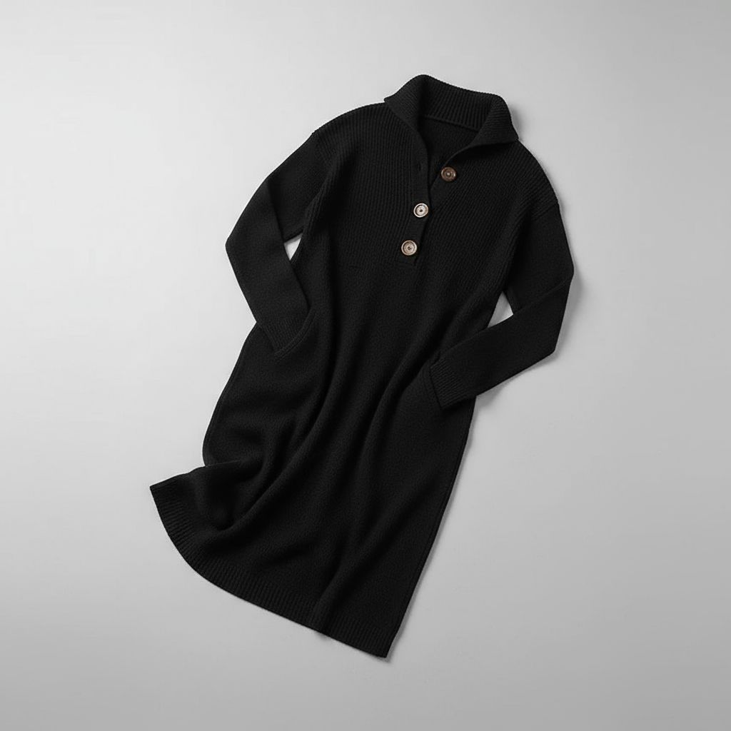 Toshiko – Elegant Strikkekjole Med Lange Ermer - Jaxel & Jess