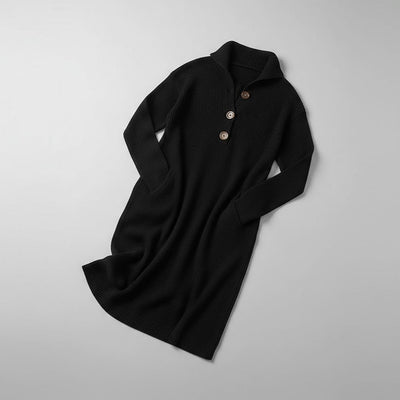 Toshiko – Elegant Strikkekjole Med Lange Ermer - Jaxel & Jess