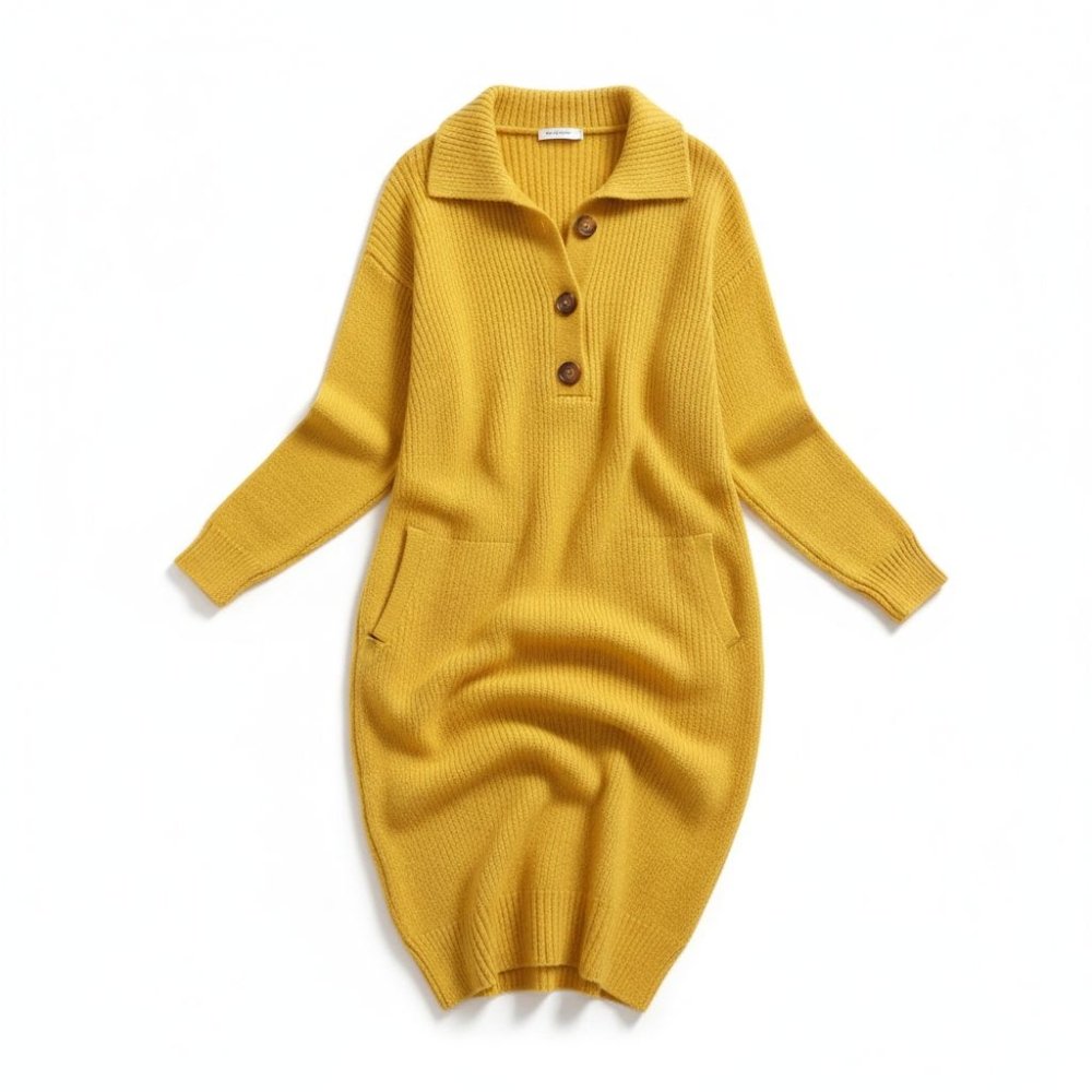 Toshiko – Elegant Strikkekjole Med Lange Ermer - Jaxel & Jess