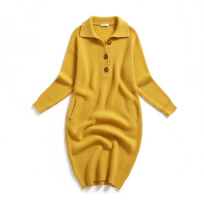 Toshiko – Elegant Strikkekjole Med Lange Ermer - Jaxel & Jess