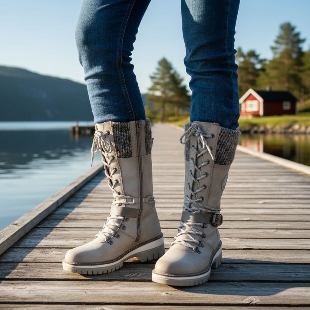 Carolina – Sidelang glidelås Twist - støvler - Jaxel & Jess