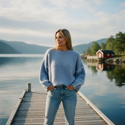 FELICITY | KOMFORTABEL GENSER MED LANG ERME OG RUND HALS - Jaxel & Jess