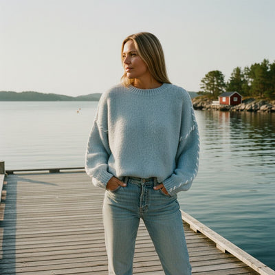 FELICITY | KOMFORTABEL GENSER MED LANG ERME OG RUND HALS - Jaxel & Jess