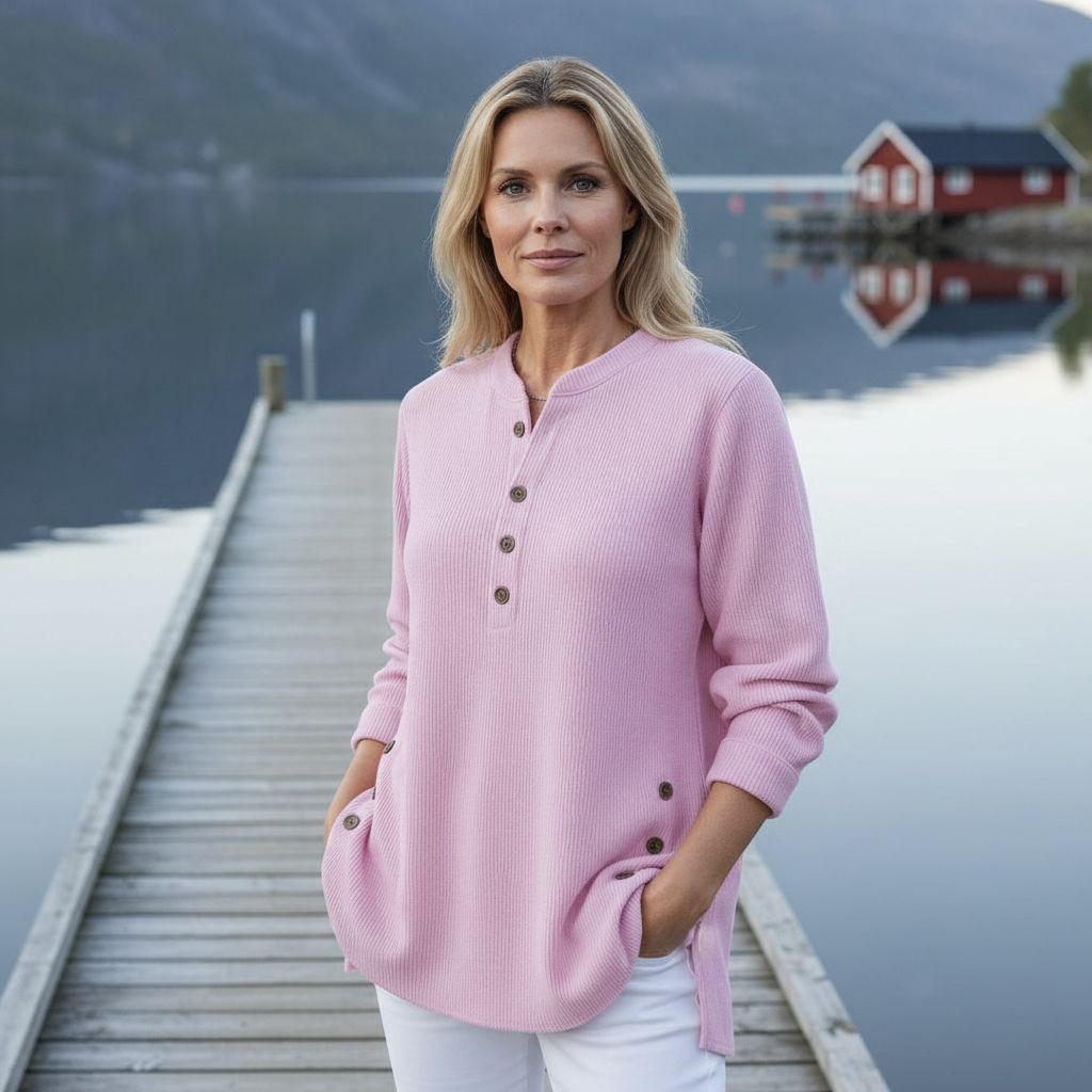 Élise – Ensfarget strikkegenser med lange ermer - Jaxel & Jess