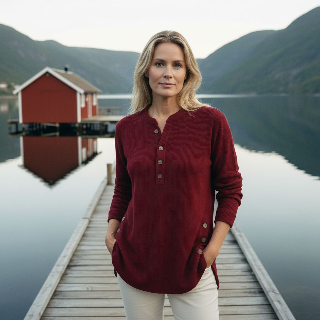 Élise – Ensfarget strikkegenser med lange ermer - Jaxel & Jess