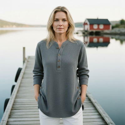 Élise – Ensfarget strikkegenser med lange ermer - Jaxel & Jess