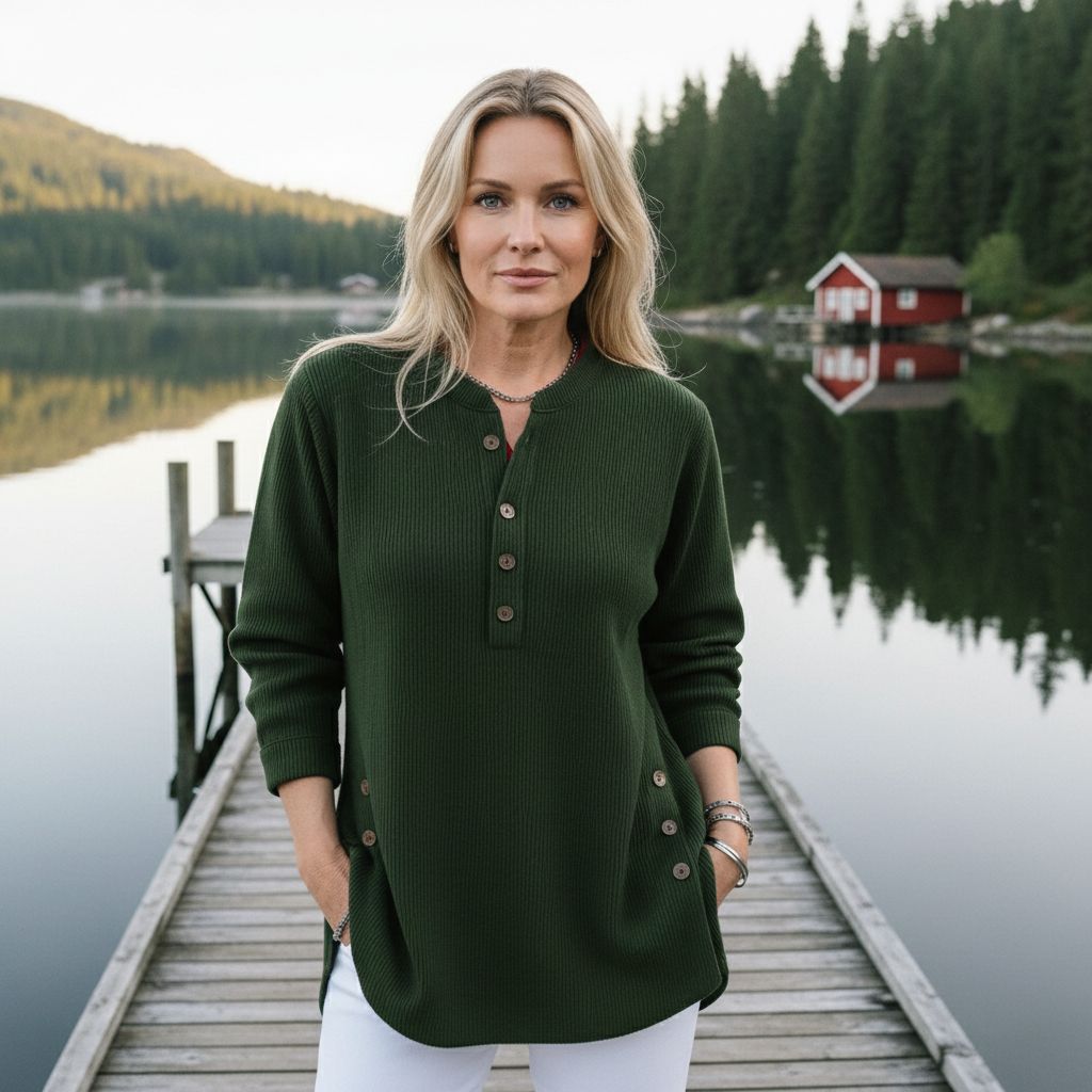 Élise – Ensfarget strikkegenser med lange ermer - Jaxel & Jess