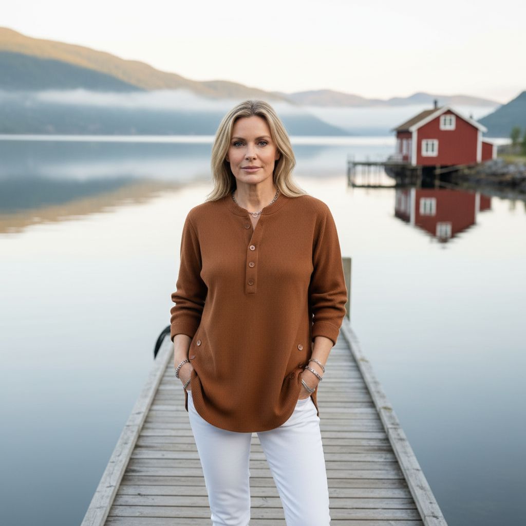 Élise – Ensfarget strikkegenser med lange ermer - Jaxel & Jess