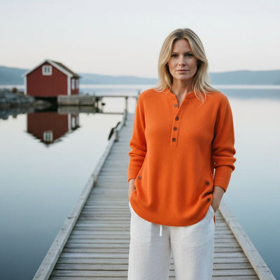 Élise – Ensfarget strikkegenser med lange ermer - Jaxel & Jess