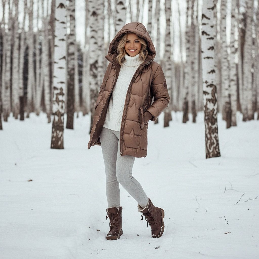 Lina | Lang, varm quiltet jakke med romslig hette - Jaxel & Jess