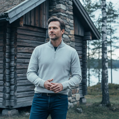 HARVIN | HERRES ELEGANTE ZIP - UP GENSER - Jaxel & Jess