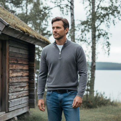 HARVIN | HERRES ELEGANTE ZIP - UP GENSER - Jaxel & Jess