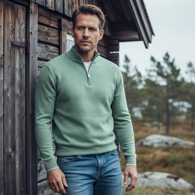 HARVIN | HERRES ELEGANTE ZIP - UP GENSER - Jaxel & Jess