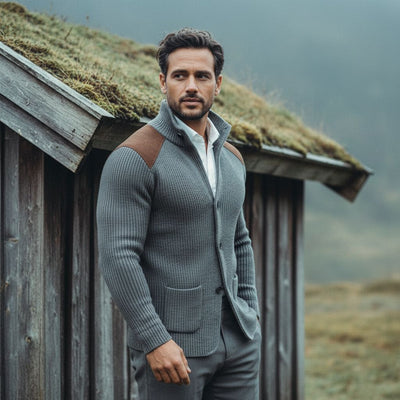 ROSSI ROMA | BLÅSER I STRUKTURERT STRIKK - Jaxel & Jess