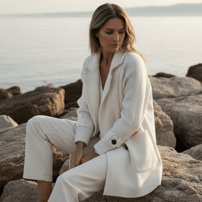 ISOLA™ | Mid - Length Double - Breasted Coat - Jaxel & Jess