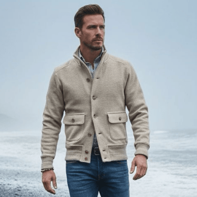 JEREMY KLASSISK KRAGE ENSFARGET JAKKE - Jaxel & Jess