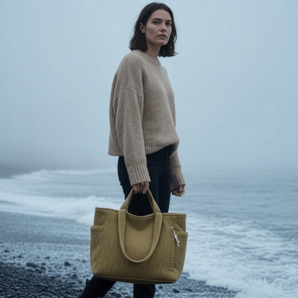 Maria | Ribbet håndveske med snørdetaljer - Jaxel & Jess