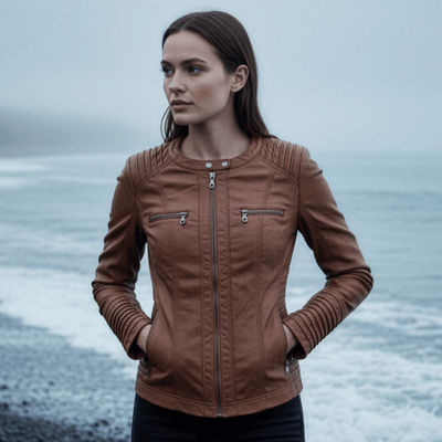 Monika | Robust og elegant skinnjakke - Jaxel & Jess