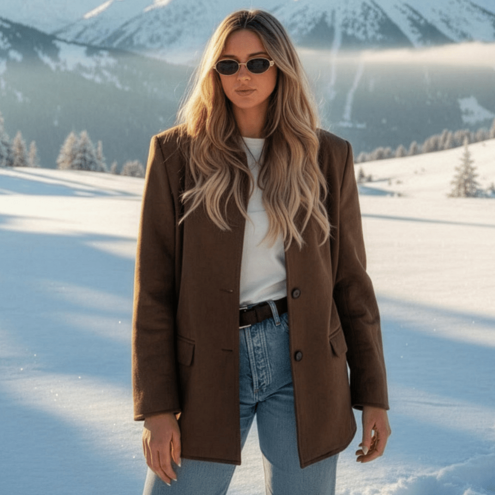 Asta | Luksuriøs Vintage Semsket Blazer - Jaxel & Jess