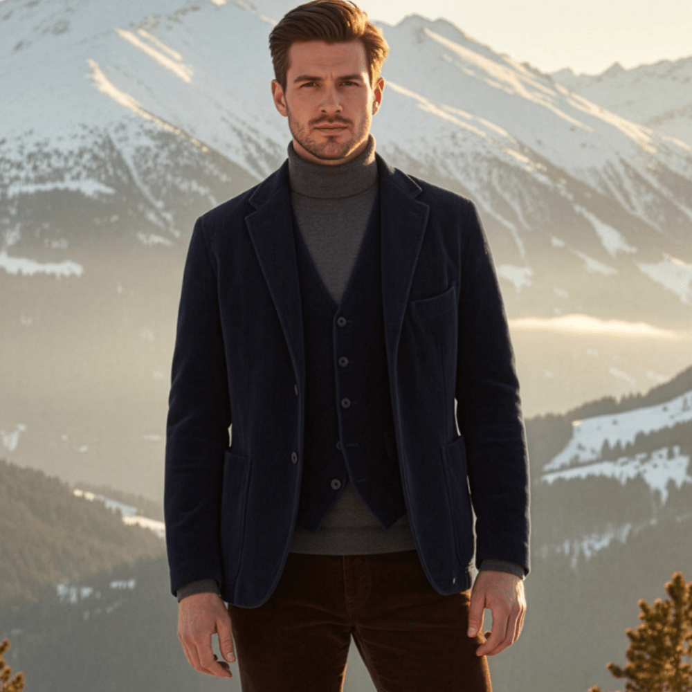 Lars | To - delt sett: Blazer og vest i fløyel - Jaxel & Jess