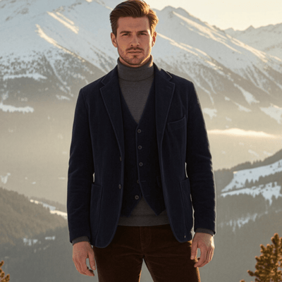 Lars | To - delt sett: Blazer og vest i fløyel - Jaxel & Jess