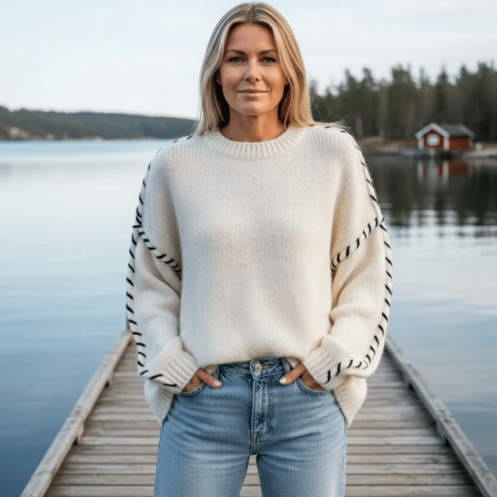 FELICITY | KOMFORTABEL GENSER MED LANG ERME OG RUND HALS - Jaxel & Jess