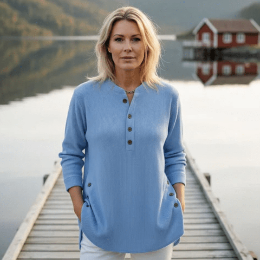 Élise – Ensfarget strikkegenser med lange ermer - Jaxel & Jess