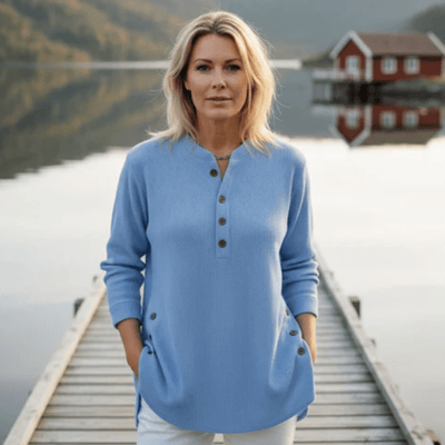 Élise – Ensfarget strikkegenser med lange ermer - Jaxel & Jess