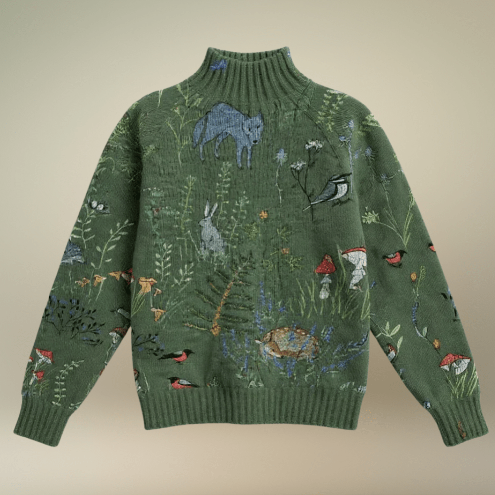 Monica | Brodert Genser med Naturdetaljer - Jaxel & Jess