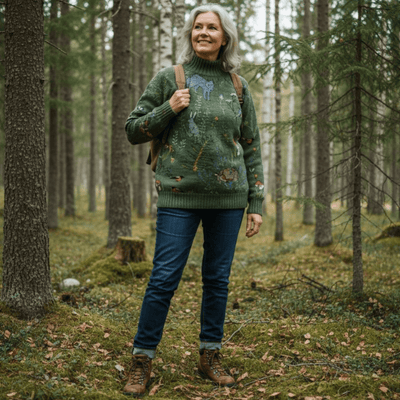 Monica | Brodert Genser med Naturdetaljer - Jaxel & Jess