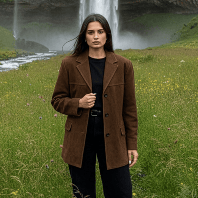 Asta™ - Luksuriøs Vintage Semsket Blazer - Jaxel & Jess