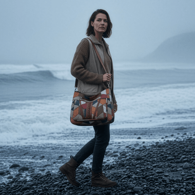 Anne | Mosaikk lær håndveske - Jaxel & Jess