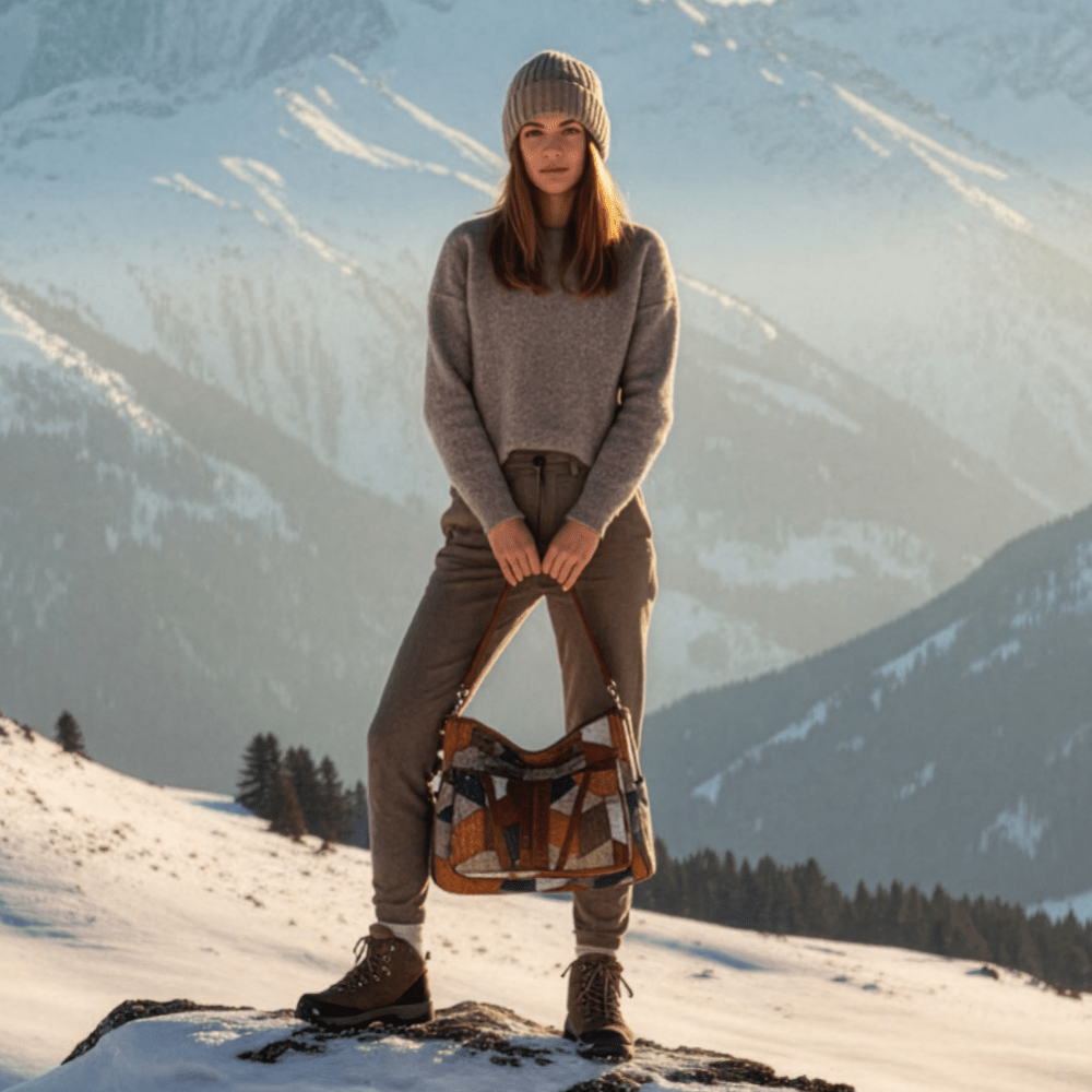 Anne | Mosaikk lær håndveske - Jaxel & Jess