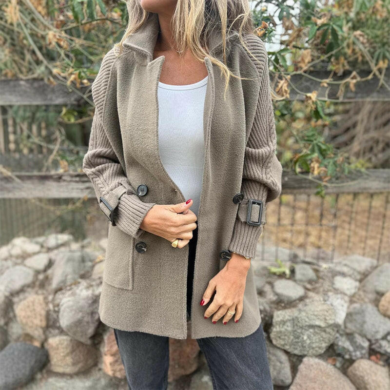 ISOLA™ | Mid - Length Double - Breasted Coat - Jaxel & Jess