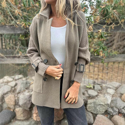 ISOLA™ | Mid - Length Double - Breasted Coat - Jaxel & Jess