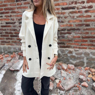 ISOLA™ | Mid - Length Double - Breasted Coat - Jaxel & Jess