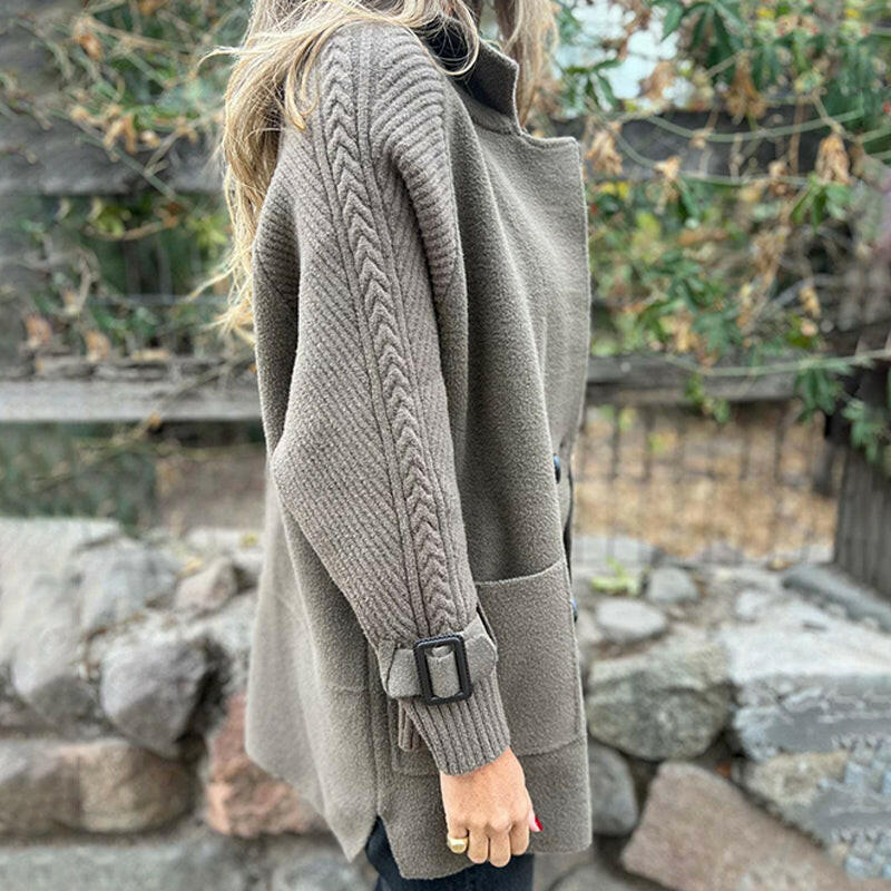 ISOLA™ | Mid - Length Double - Breasted Coat - Jaxel & Jess