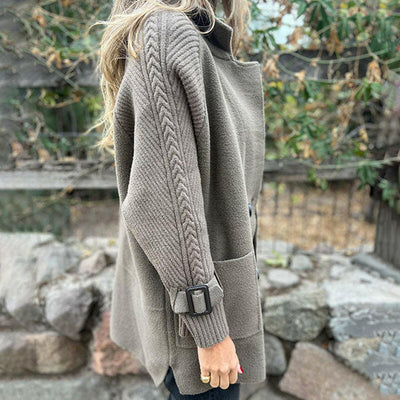 ISOLA™ | Mid - Length Double - Breasted Coat - Jaxel & Jess